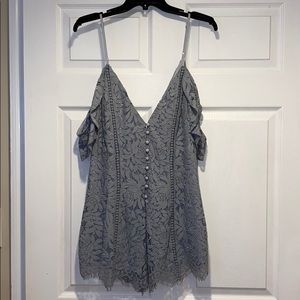 Tobi blue lace romper